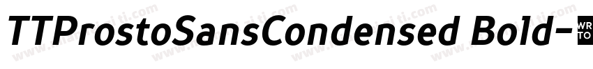 TTProstoSansCondensed Bold字体转换